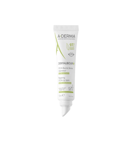 A-Derma – Dermalibour+ Cica Baume Lèvres Réparateur, 15 ml