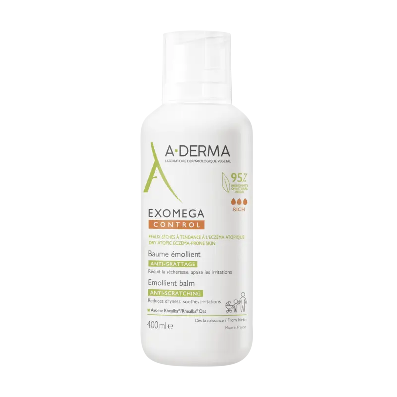 A-Derma – Exomega Control Baume Émollient Anti-Grattage, 400 ml A-Derma – Exomega Control Baume Émollient Anti-Grattage, 400 ml