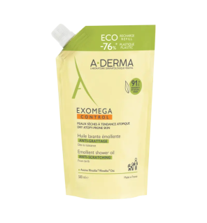 A-Derma – Recharge Exomega Control Huile Lavante Émolliente Anti-Grattage, 500 ml