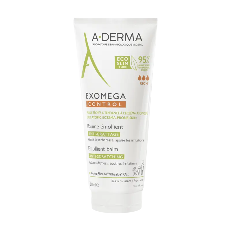 A-Derma – Exomega Control Baume Émollient Anti-Grattage, 200 ml A-Derma – Exomega Control Baume Émollient Anti-Grattage, 200 ml