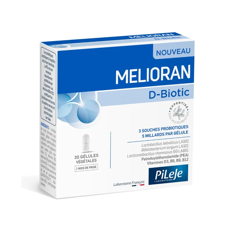 PiLeJe – Melioran D-Biotic, 30 gélules