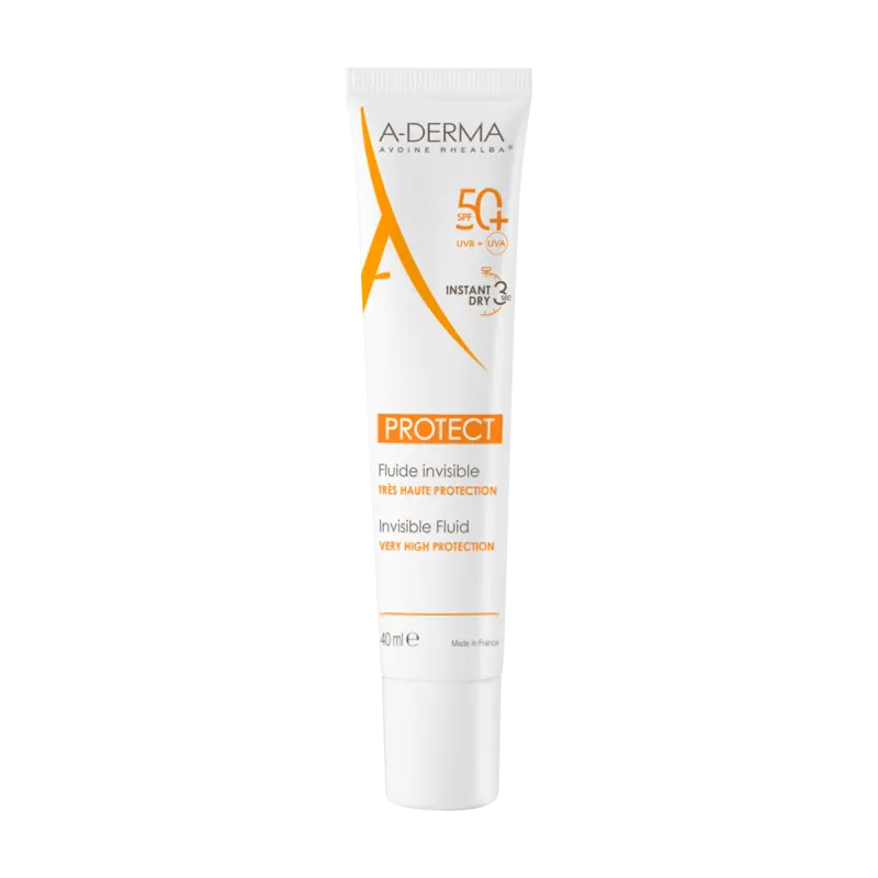 A-Derma – Protect Fluide solaire visage invisible SPF50+, 40 ml A-Derma – Protect Fluide solaire visage invisible SPF50+, 40 ml
