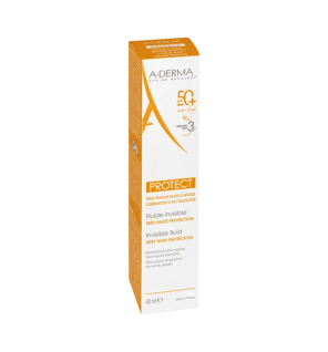 A-Derma – Protect Fluide solaire visage invisible SPF50+, 40 ml