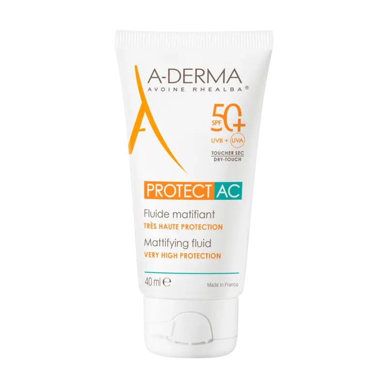 A-Derma – Protect AC Fluide Solaire Matifiant SPF50+, 40 ml