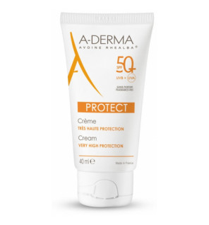 A-Derma – Protect Crème Solaire SPF50+ Sans Parfum, 40 ml