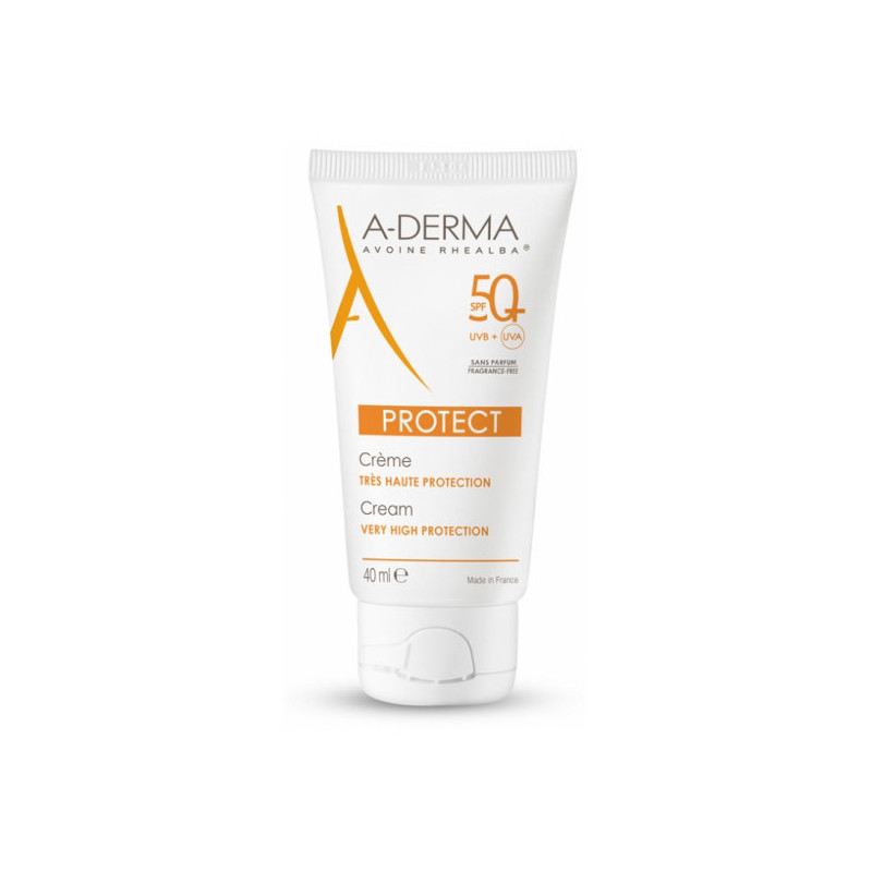 A-Derma – Protect Crème Solaire SPF50+ Sans Parfum, 40 ml A-Derma – Protect Crème Solaire SPF50+ Sans Parfum, 40 ml