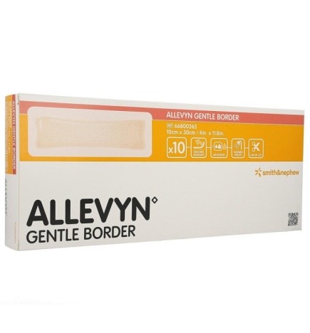 Allevyn – Gentle Border Pansement, 10x30cm, 10 unités