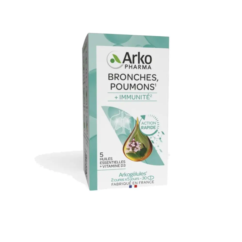 Arkopharma – Arkogélules Bronches Poumons, 30 gélules Arkopharma – Arkogélules Bronches Poumons, 30 gélules