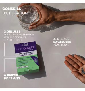 Arkopharma – Arkodigest Expert Ballonnements & Flatulences, 30 gélules
