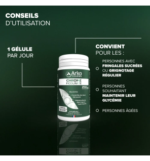 Arkopharma – Arkogélules Chrome Picolinate, 60 gélules