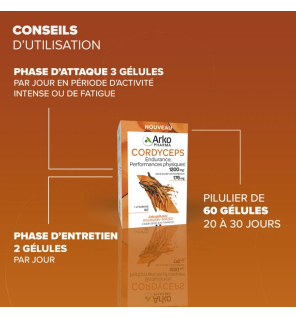 Arkopharma – Arkogélules Cordyceps, 60 gélules