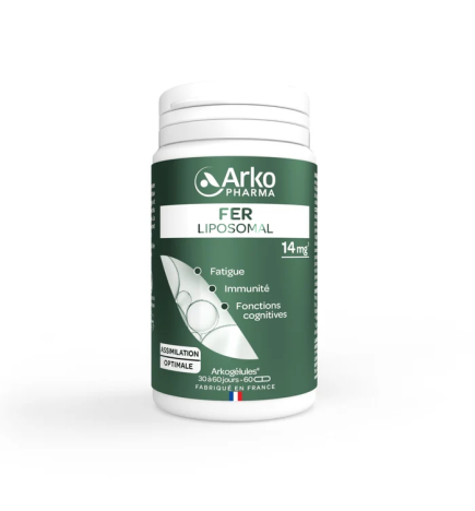 Arkopharma – Arkogélules Fer Liposomal, 60 gélules