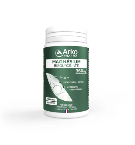 Arkopharma – Arkogélules Magnésium Bisglycinate, 60 gélules