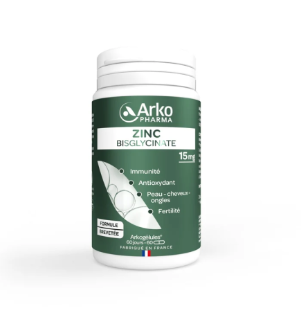 Arkopharma – Arkogélules Zinc Bisglycinate, 60 gélules