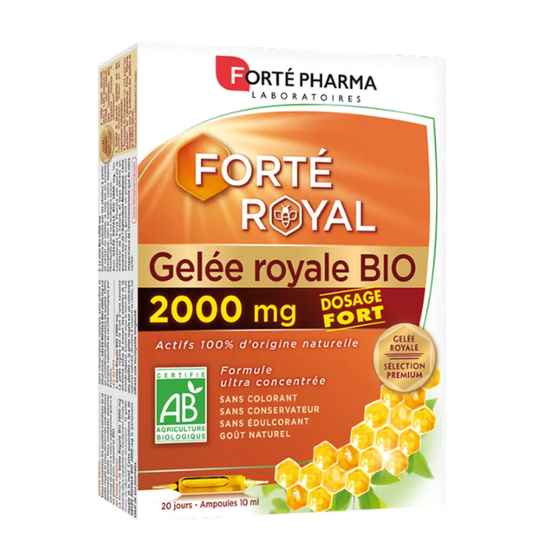 Forté Pharma – Forté Royal Gelée Royale Bio 2000 mg, 20 ampoules Forté Pharma – Forté Royal Gelée Royale Bio 2000 mg, 20 ampoules