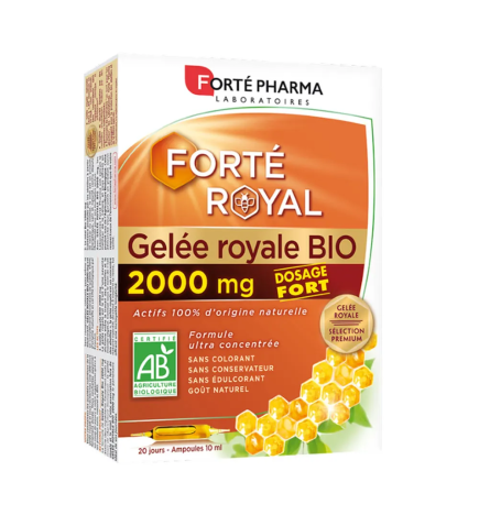 Forté Pharma – Forté Royal Gelée Royale Bio 2000 mg, 20 ampoules