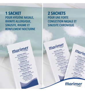 Marimer – Sachets de solution saline pour kit de lavage nasal, 12 unités
