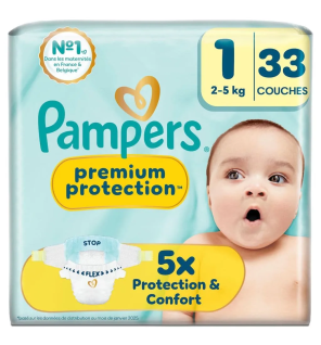 Pampers – Couches Premium Protection taille 1, 2 à 5 kg