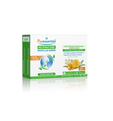 Puressentiel – Pastilles Gorge Cœur Liquide, 16 pastilles