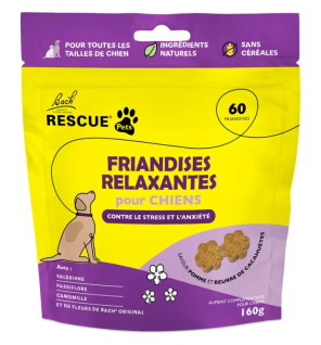 Rescue Pets – Friandises relaxantes pour chiens, 60 friandises (160 g)