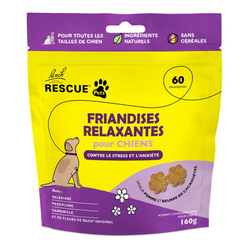 Rescue Pets – Friandises relaxantes pour chiens, 60 friandises (160 g) Rescue Pets – Friandises relaxantes pour chiens, 60 friandises (160 g)