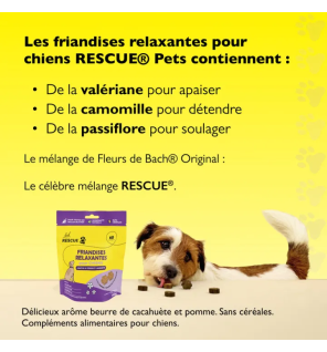 Rescue Pets – Friandises relaxantes pour chiens, 60 friandises (160 g)