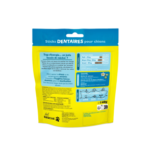 Rescue– Pets Zen+Sticks à mâcher pour chiens au saumon, 7 bâtonnets
