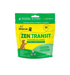 Rescue – Friandises ZEN + TRANSIT pour chiens, 60 friandises (180 g)