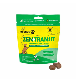 Rescue – Friandises ZEN + TRANSIT pour chiens, 60 friandises (180 g)