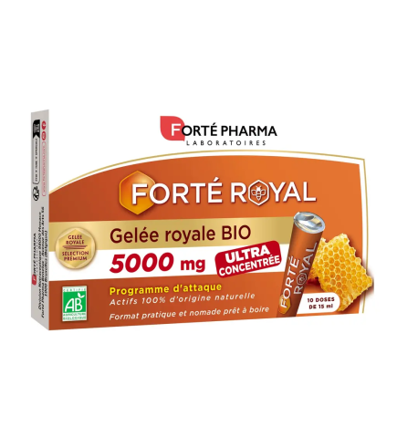 Forté Pharma – Forté Royal Gelée Royale Bio 5000 mg, 10 doses de 15 ml