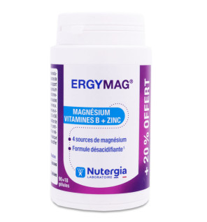 Nutergia – ErgyMag Magnésium, vitamines B et zinc, 90 + 18 gélules offertes
