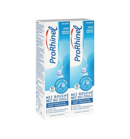 Prorhinel – Spray nasal nez bouché adultes et enfants, 2 × 100 ml