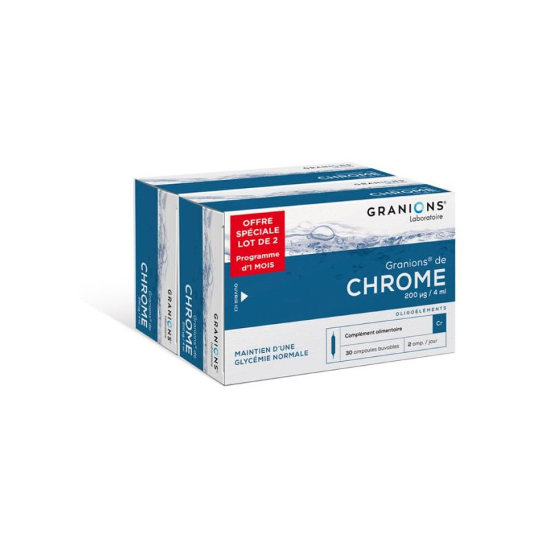 Granions – Chrome 200 µg, 2 × 30 ampoules