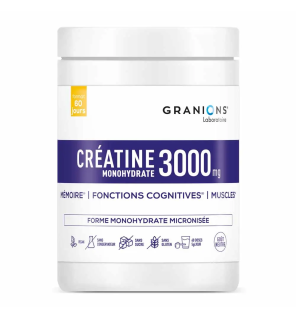 Granions – Créatine 3000 Monohydrate, poudre goût neutre, 300 g