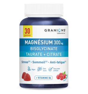 Granions – Triple Magnésium, gummies goût framboise, 30 gummies