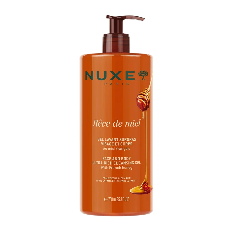 Nuxe – Rêve de Miel Gel Lavant Surgras Visage et Corps, 750 ml Nuxe – Rêve de Miel Gel Lavant Surgras Visage et Corps, 750 ml