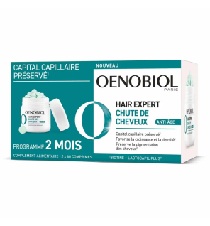 Oenobiol – Hair Expert Chute de Cheveux Anti-Âge, 60 comprimés