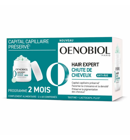 Oenobiol – Hair Expert Chute de Cheveux Anti-Âge, 60 comprimés