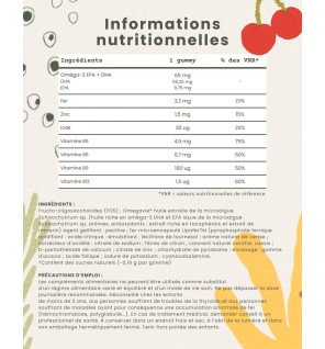 Valebio – Gummies Oméga 3 Enfant, 30 gummies