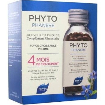 Phytophanère cheveux et ongles 2 x 120 capsules dont 120 offertes