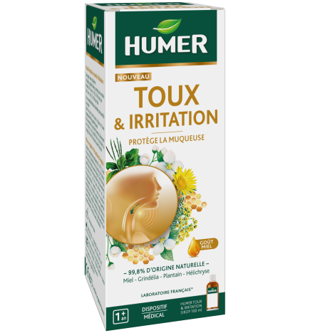 Humer – Sirop toux & irritation goût miel, 100 ml