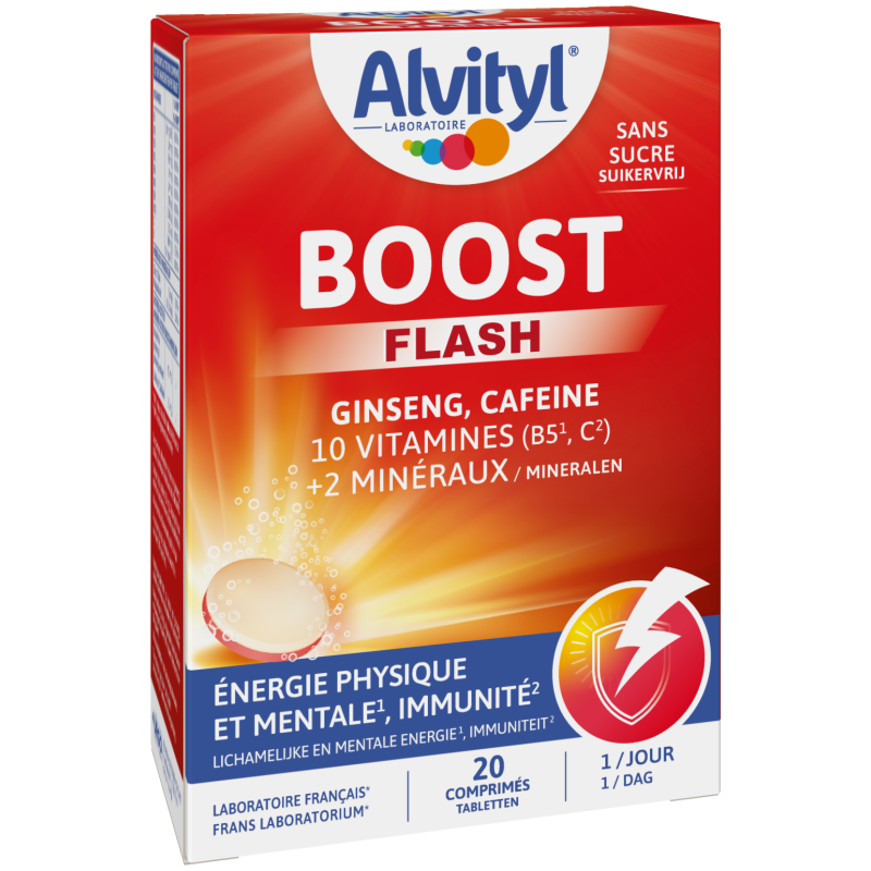 Alvityl – Boost ginseng & caféine, 20 comprimés effervescents Alvityl – Boost ginseng & caféine, 20 comprimés effervescents