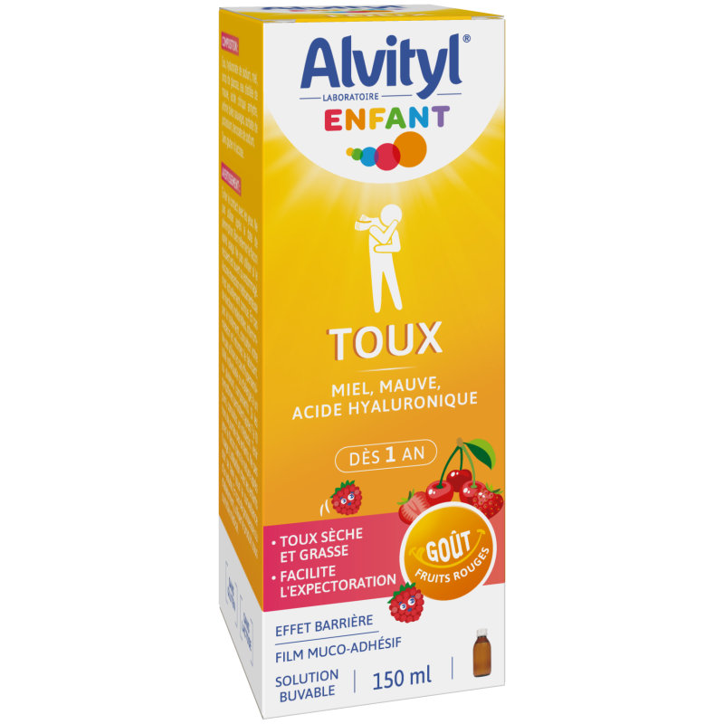 Alvityl – Enfant sirop toux sèche & grasse, 150ml