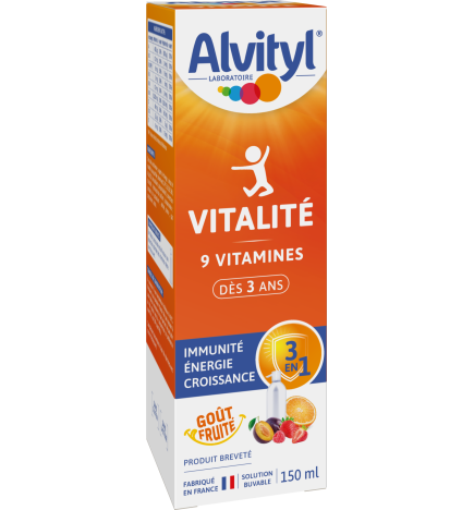 Alvityl – Vitalité Solution Buvable Multivitaminée, 150 ml