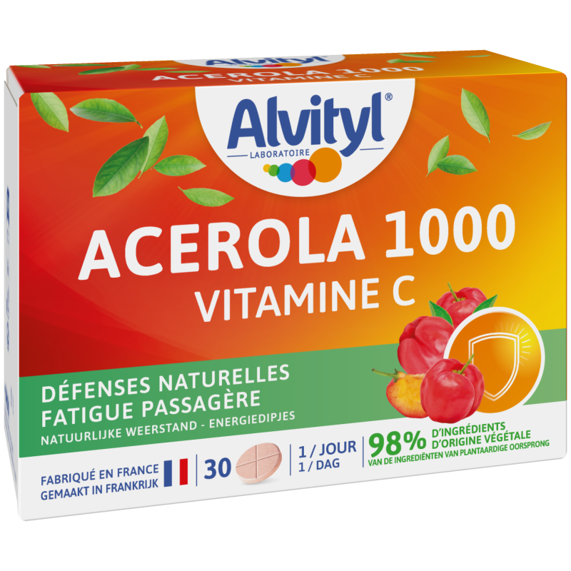 Alvityl – Acérola 1000 Vitamine C, 30 comprimés à croquer Alvityl – Acérola 1000 Vitamine C, 30 comprimés à croquer