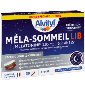 Alvityl – Méla-sommeil lib mélatonine 1,85 mg, 30 comprimés