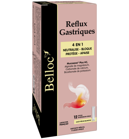 Belloc – Reflux gastriques 4en1, 12 sticks