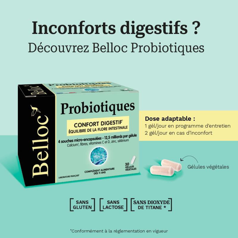 Belloc – Probiotiques, 30 gélules végétales