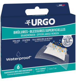 Urgo – Brûlures et blessures superficielles waterproof, 6 pansements
