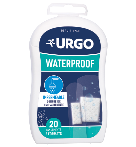 Urgo – Waterproof - Pansements prédécoupés imperméables & discrets, 20 unités